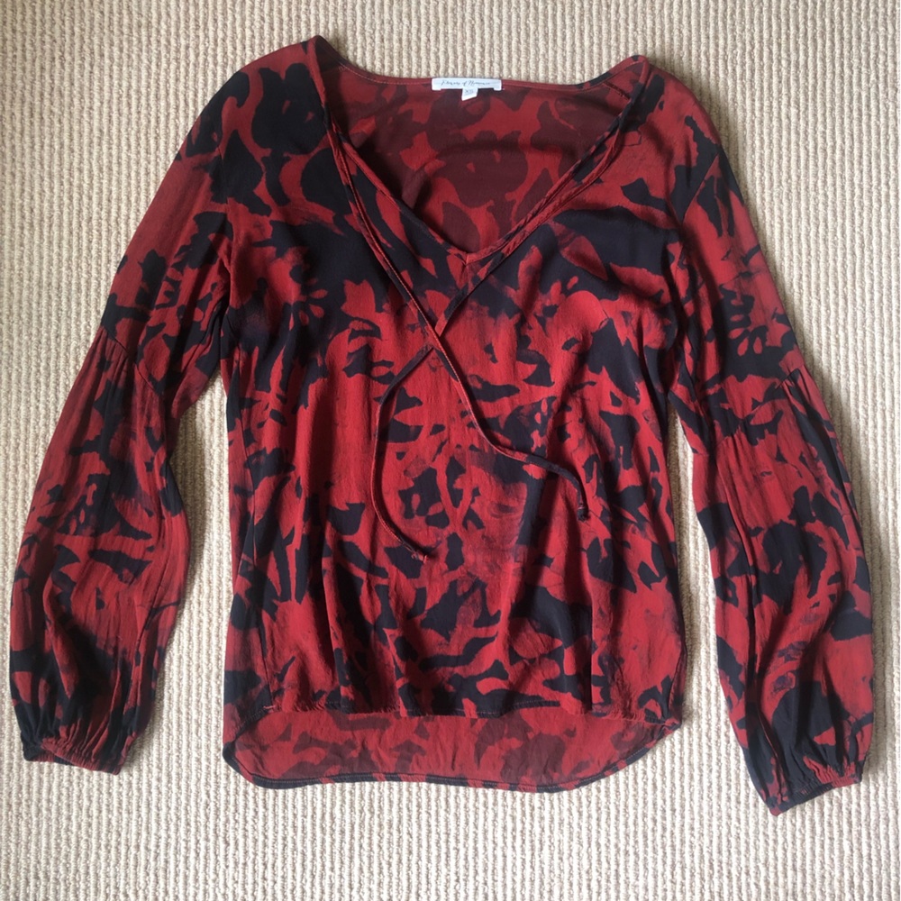 Flowers of Romance Lantern Sleeve Blouse